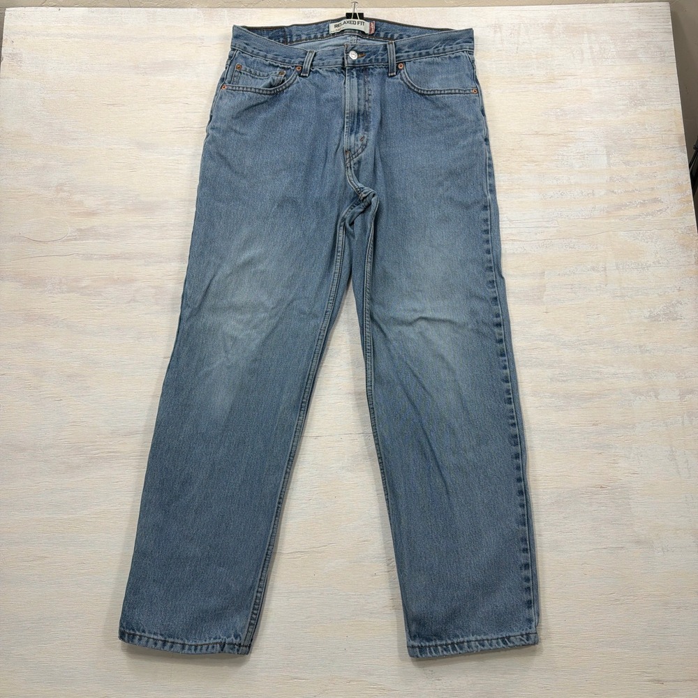 Levi's Jeans 550 Relaxed Fit W36 L32 Medium Wash Denim Blue Mens
